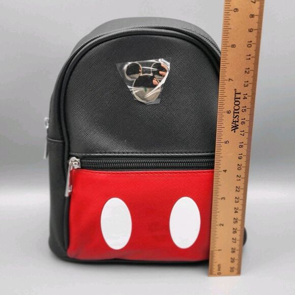 Bioworld Disney Mickey Mouse Mini Backpack Purse With Card Wallet Faux Leather - Picture 3 of 12